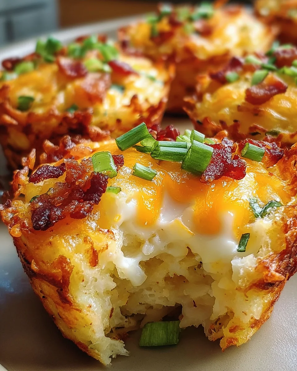 Loaded Bacon and Egg Hash Brown Muffins 21 Loaded
