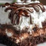 Marshmallow Chocolate Poke Cake