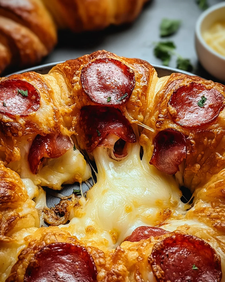 Mozzarella Pepperoni Croissant Rolls