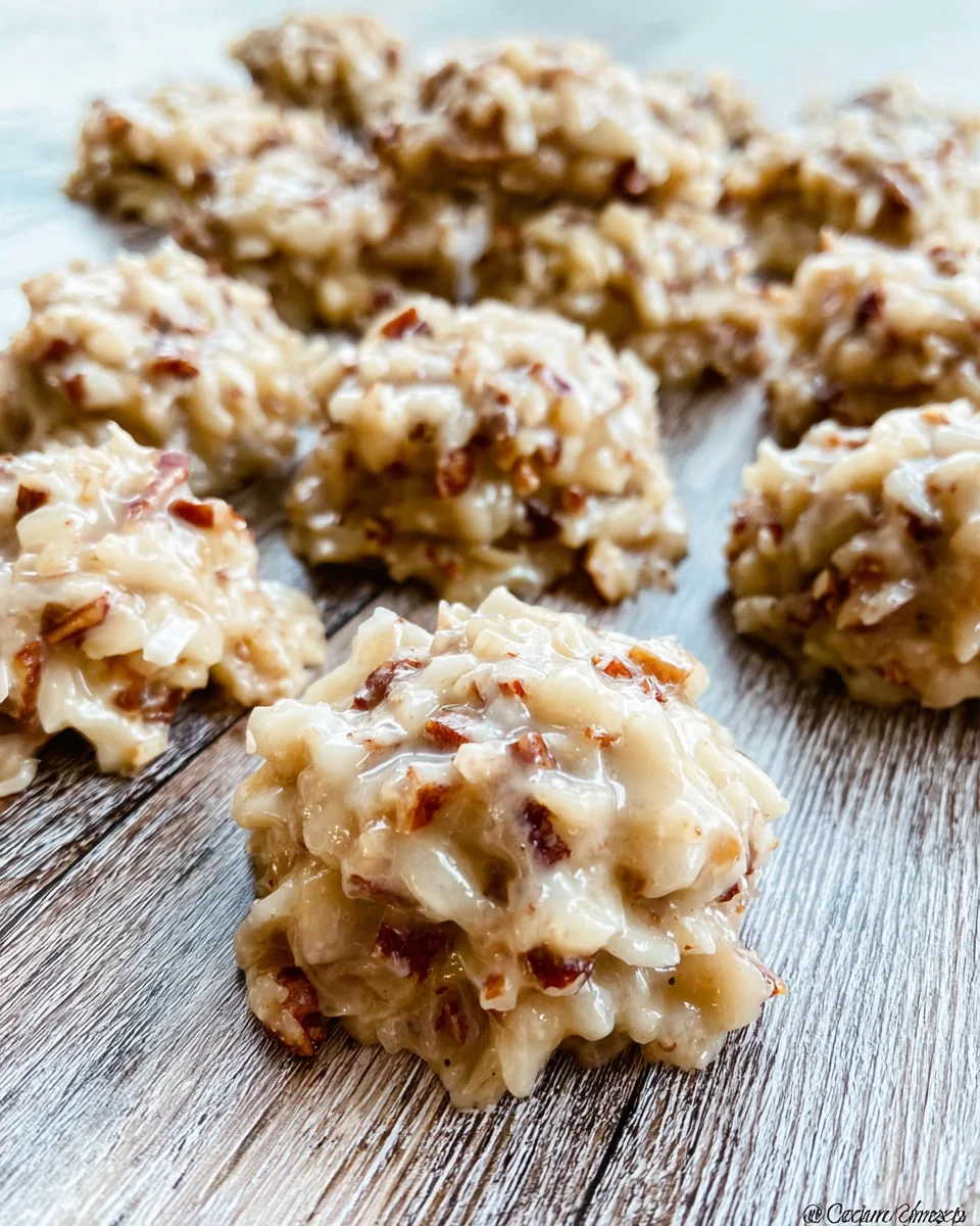 No-Bake Coconut Praline Cookies