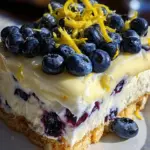 No-Bake Lemon dazzling Blueberry cream Cake