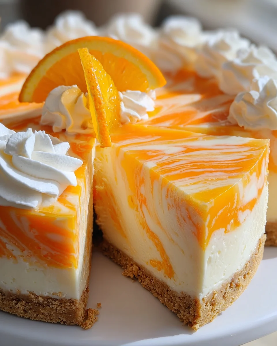 No-Bake Orange Creamsicle Cheesecake