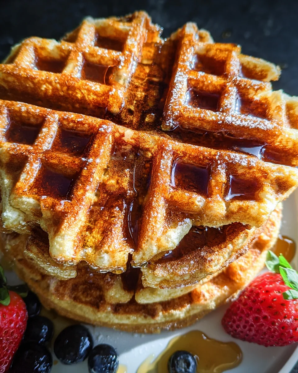 Oatmeal Cottage Cheese Waffles