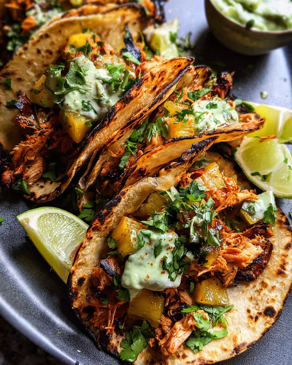 One Pan Chicken & Pineapple Tacos