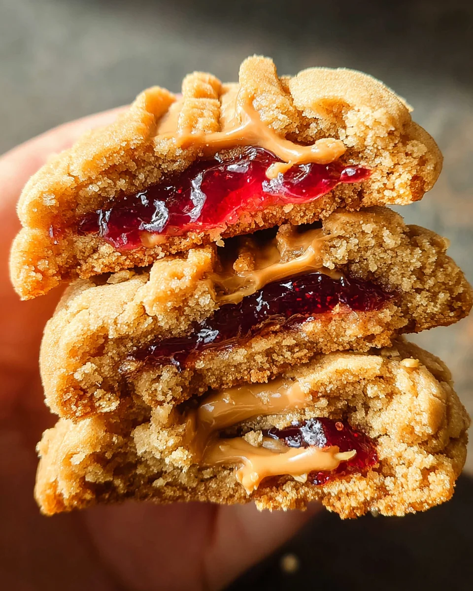 PB&J Stuffed Cookies