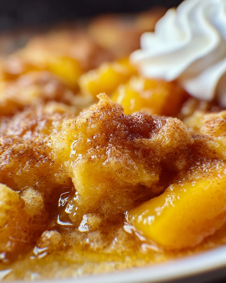 Peach Cobbler with Cake Mix