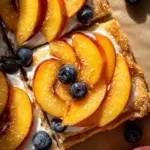 Peaches and Cream Puff Pastry Tart
