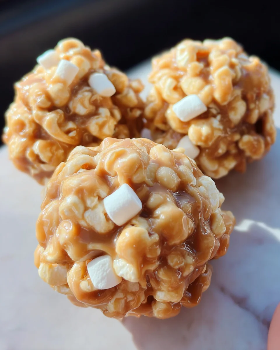 Peanut Butter Popcorn Balls