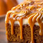 Pumpkin Cake with Caramel Cream Cheese Frosting