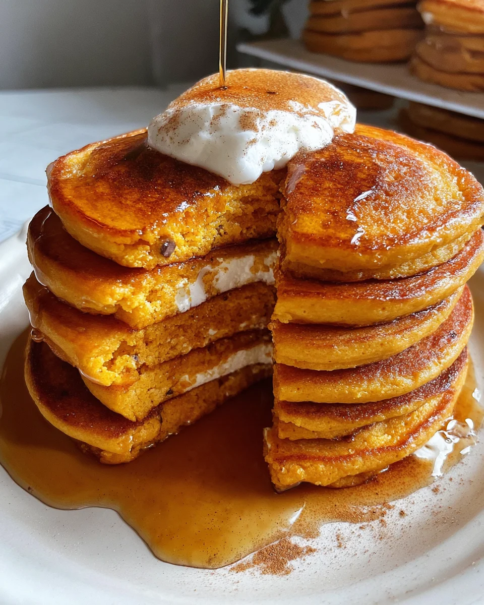 Pumpkin Cottage Cheese Pancakes
