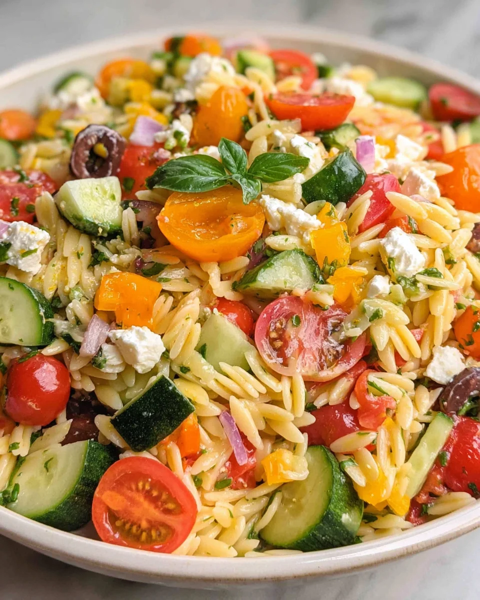 Rainbow Orzo Salad