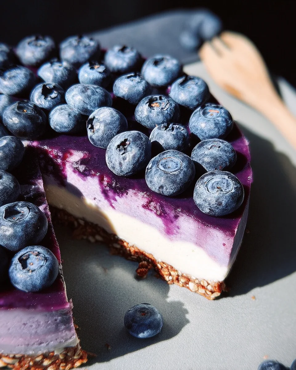 Raw Vegan Blueberry Cheesecake