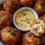 Reuben Balls with Spicy Thousand Island Dipping Sauce