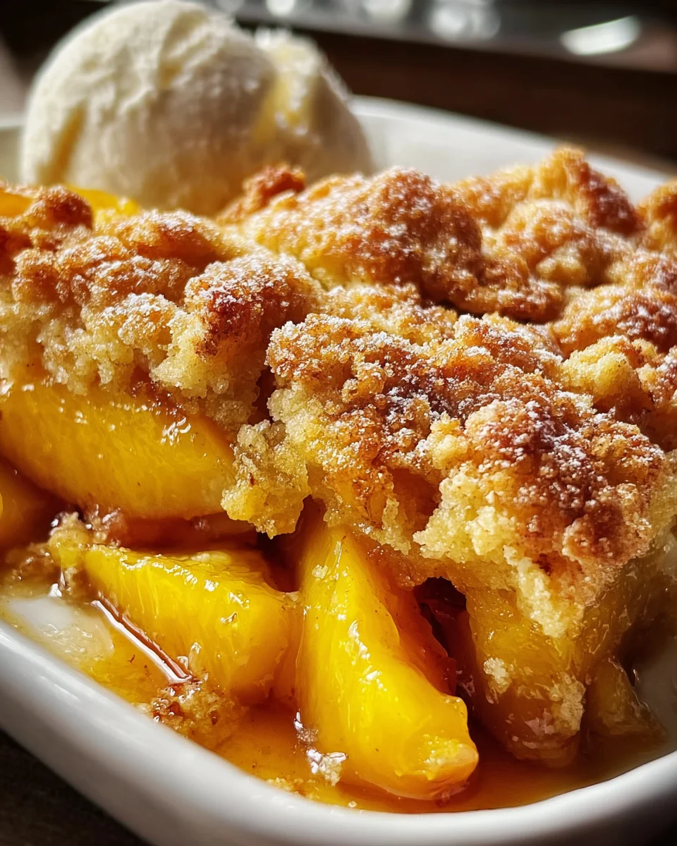 Ridiculously Easy Peach Cobbler