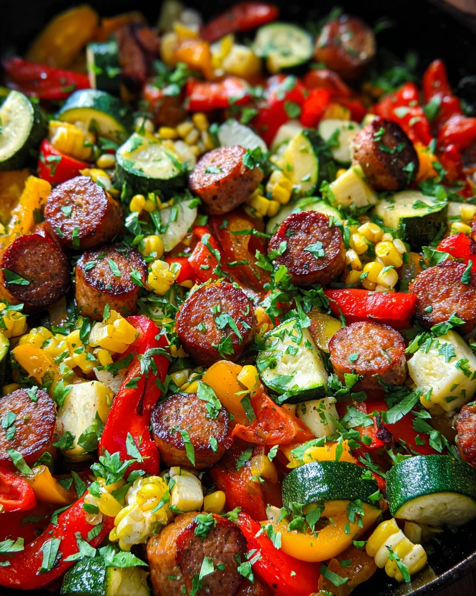 Sausage and Veggies Skillet - 30 Minute, One-Pan Meal