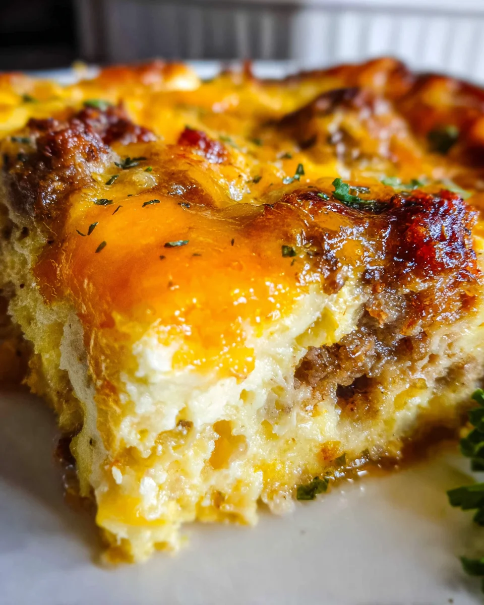 Savory Breakfast Sausage and Cheese Casserole Recipe