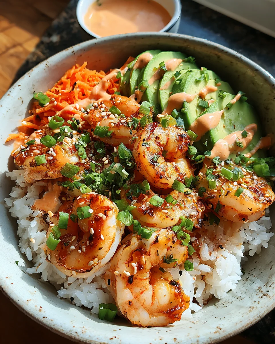 Shrimp Rice Bowls with Spicy Mayo