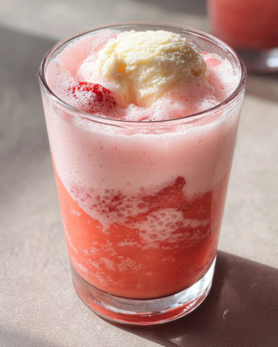 Sparkling Strawberry Float