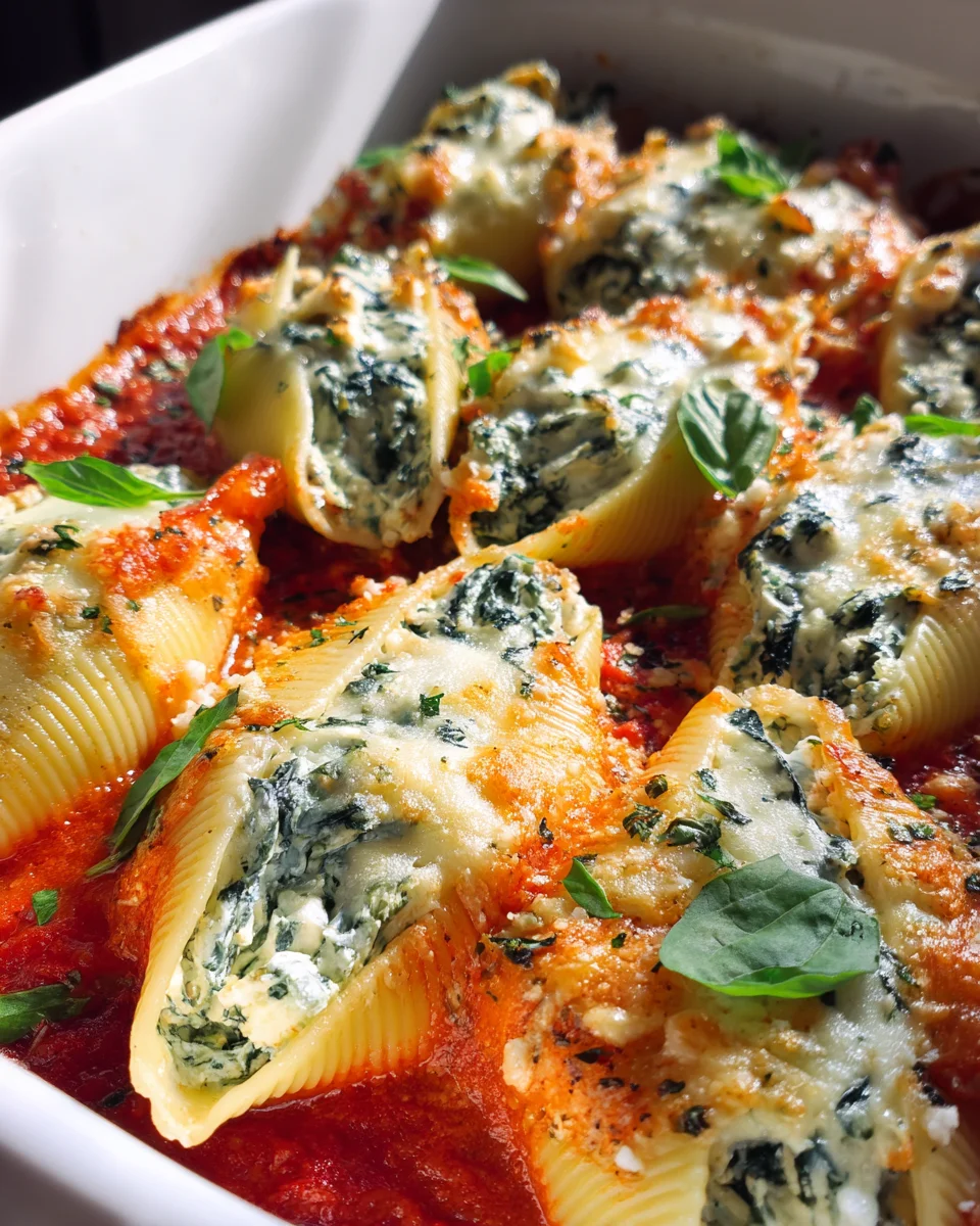 Spinach and Ricotta Stuffed Shells Recipe