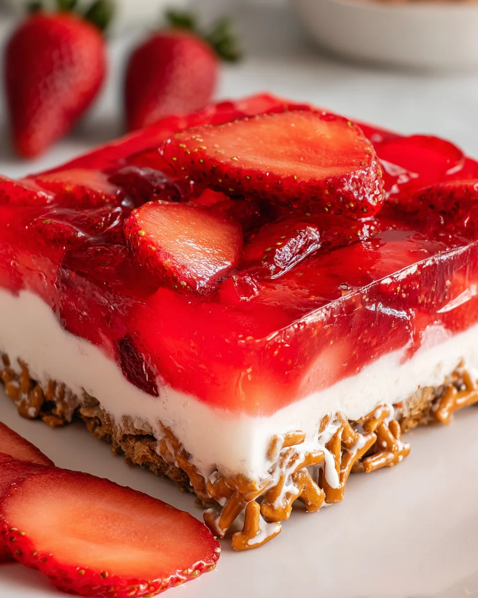 Strawberry Pretzel Jello Salad