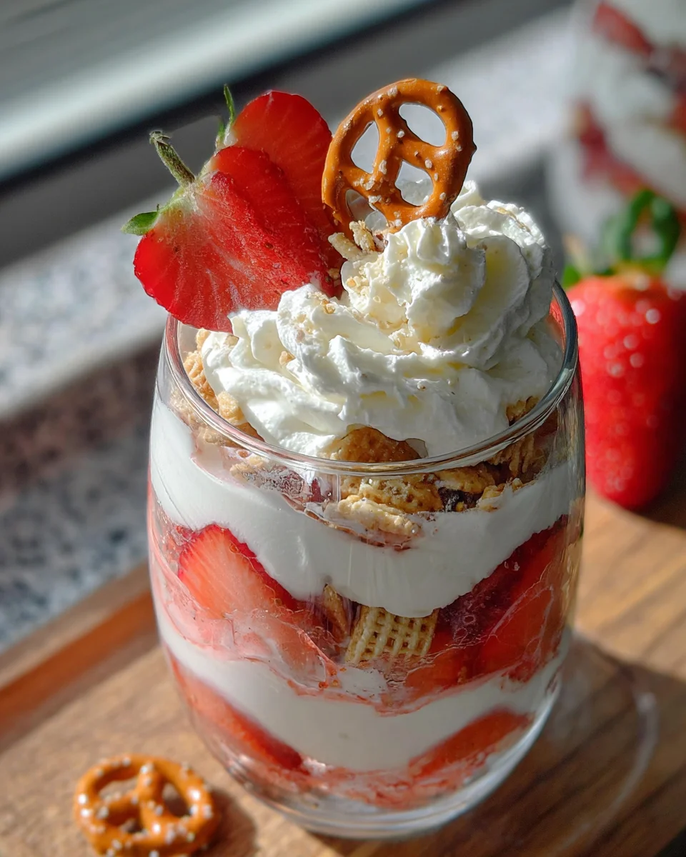 Strawberry Pretzel Salad Parfaits