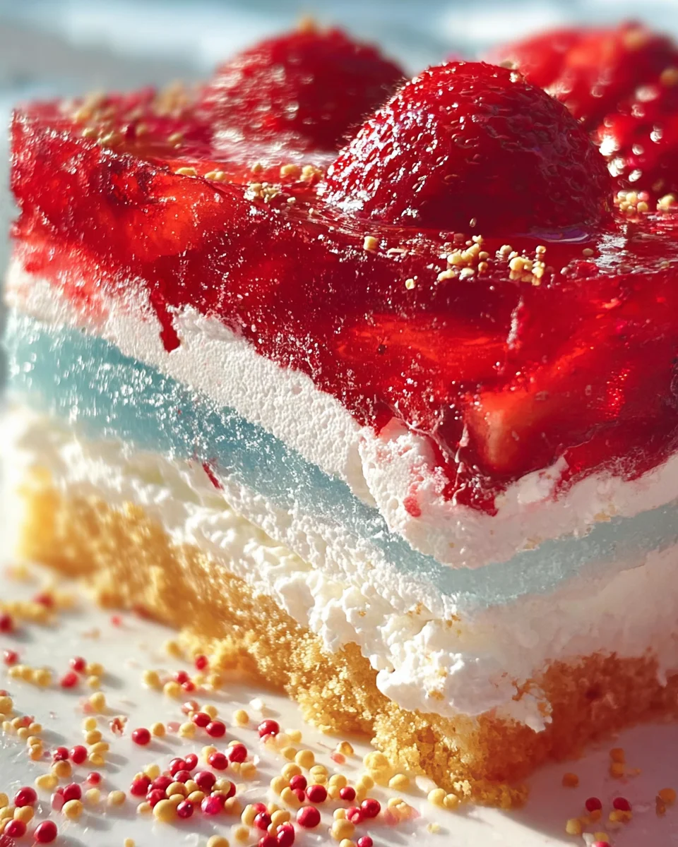 Summer Berry Jello Lasagna
