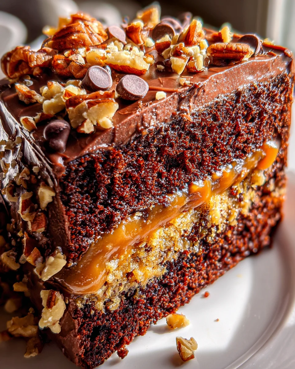 Turtle Caramel Cake