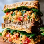 Vegan Buffalo Chickpea Salad Sandwich