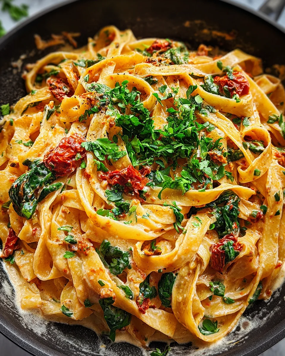 Vegan Creamy Sun Dried Tomato Pasta Recipe