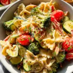 Vegan Pasta Primavera with Creamy Garlic Cashew Sauce