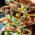 Vegan Quesadillas with Black Beans and Avocado