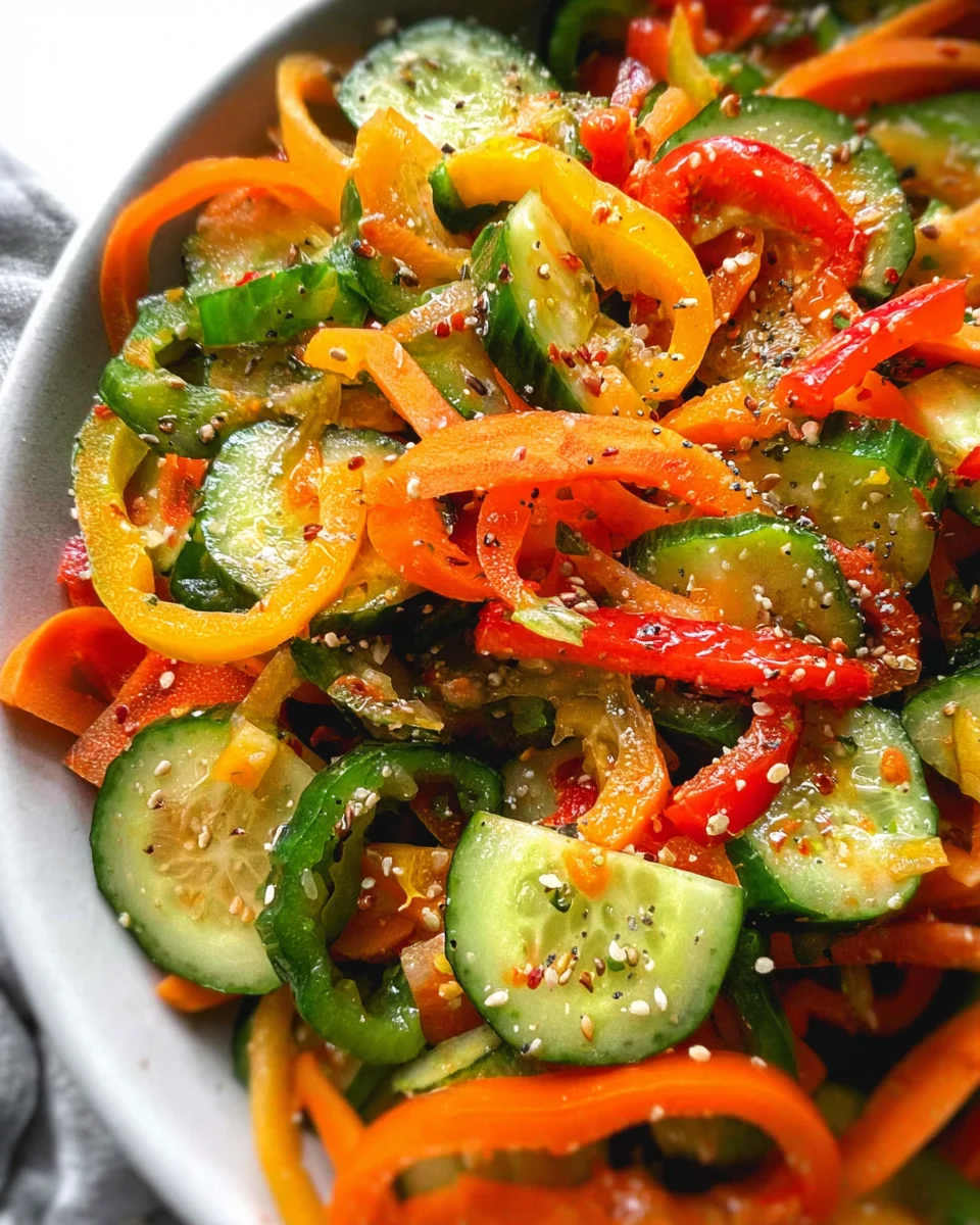 Viral Cucumber Pepper Salad
