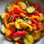 Viral TikTok Cucumber & Bell Pepper Salad