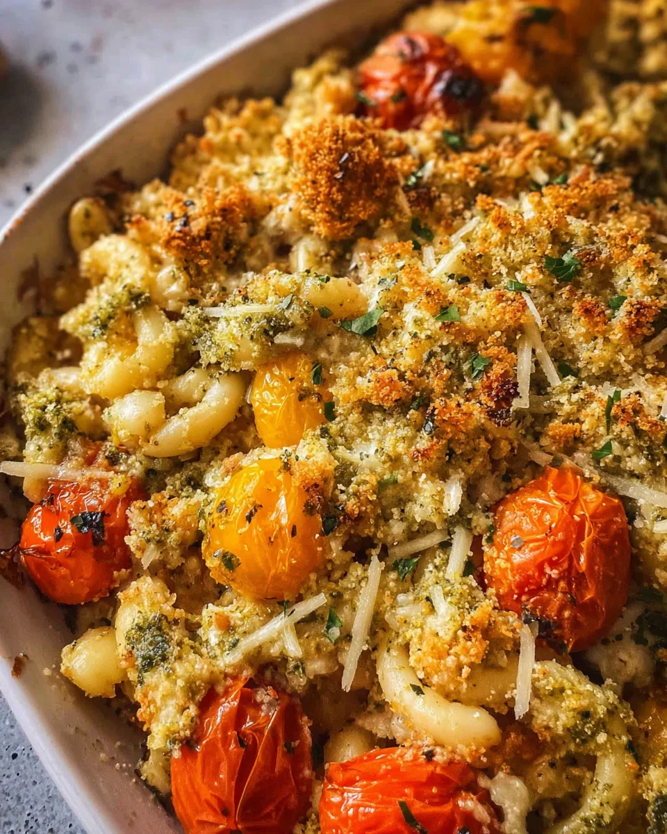 White Bean and Pesto Bake